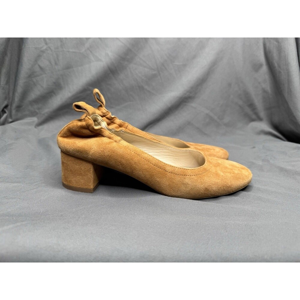 Everlane Women's Day Heels Pumps Brown Round Toe Suede Block Made In Italy Sz 6 - Picture 5 of 14